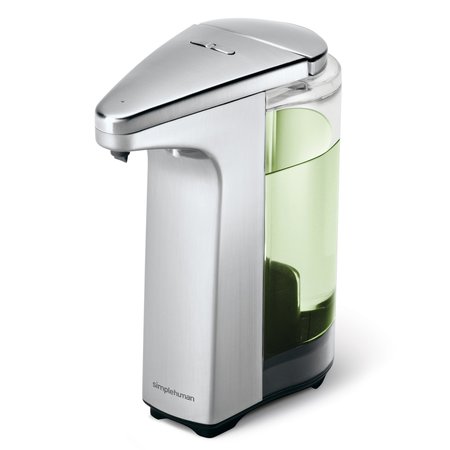 SIMPLEHUMAN 8 oz. Touch-Free Sensor Liquid Soap Pump Dispenser with Soap Sample, Brushed Nickel ST1023